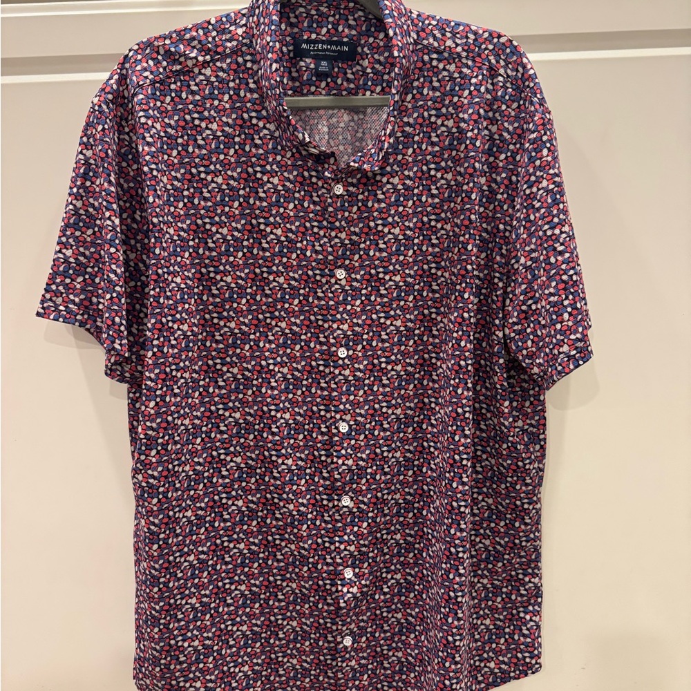 Mizzen+Main Red Casual Button Down Shirt